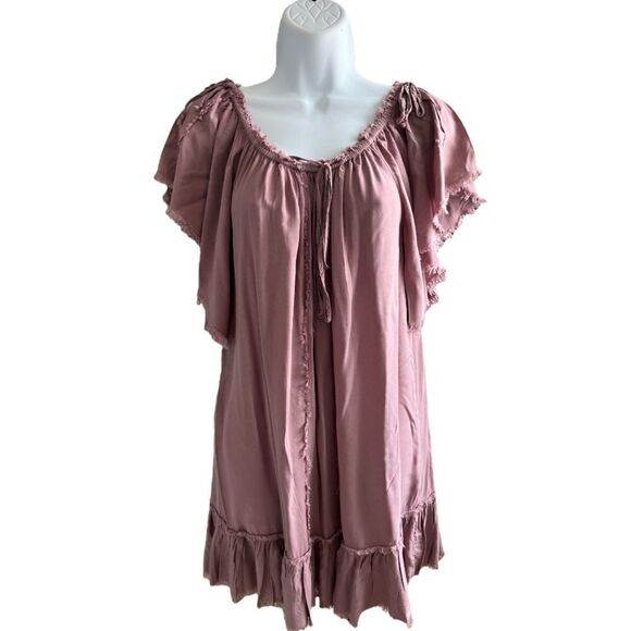 PPLA Clothing Mini Boho Dress Women’s Short Sleeveless Fringe Borders Size S - Picture 1 of 7